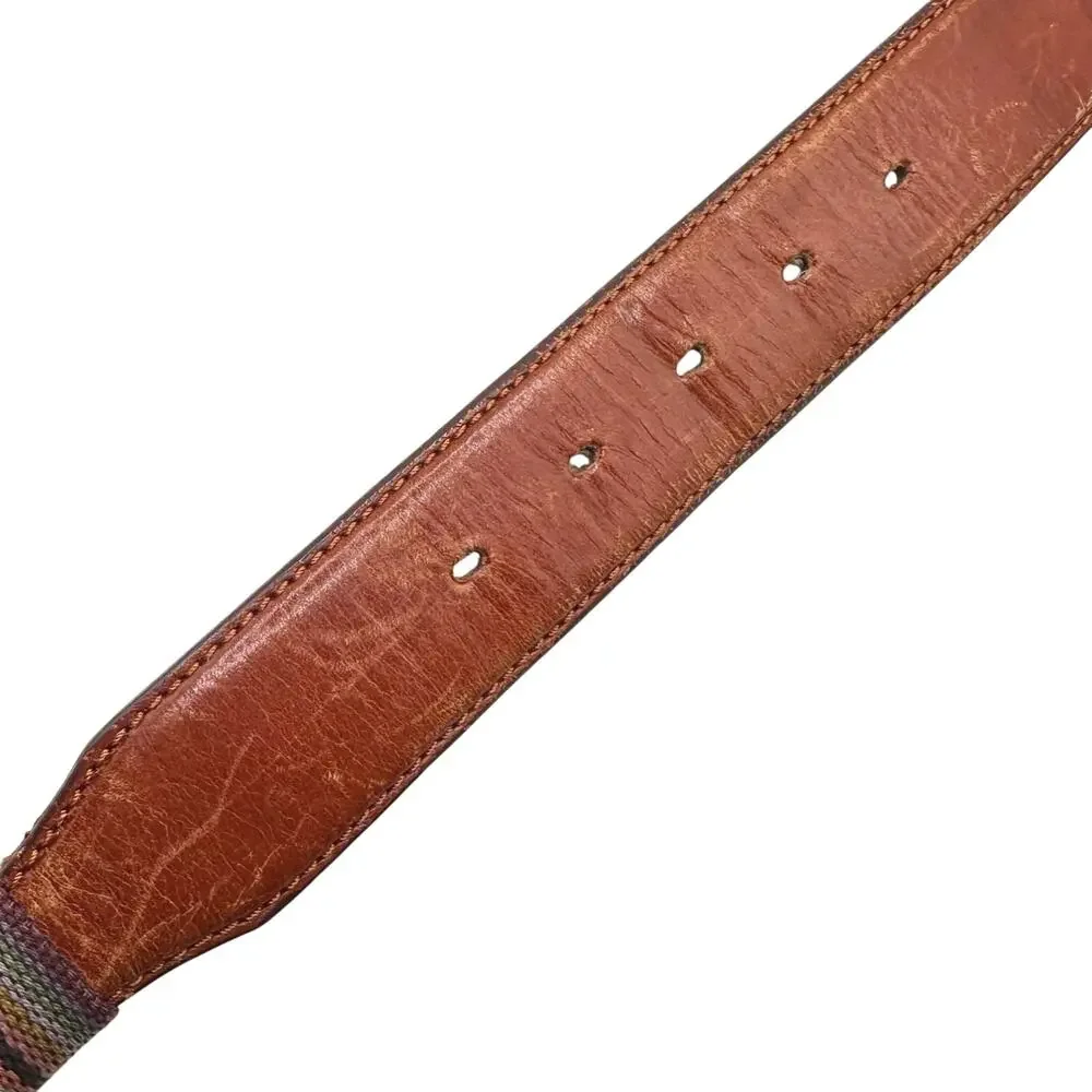 Silver Creek | Men | Vintage Banded Western Silver Medallion Leather Belt | 36
